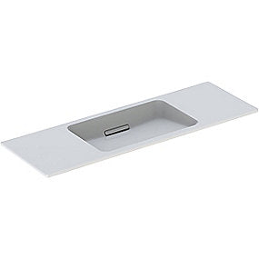 GEBERIT One håndvask 1200x400x13mm til indbygningselement/møbel hvid/forkromet