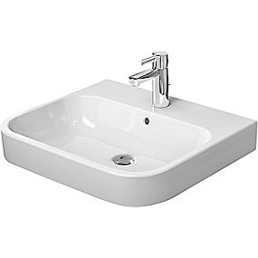 Duravit Happy D.2 møbelvask 600x505mm med hanehul & overløb, med WonderGliss