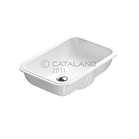 Catalano SOTTOPIANO 55 vask, underlimningsvask, italiensk design vask, Cataglaze vask, badeværelsesvask, 550x380 mm vask, vask uden hanehul.