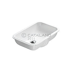 Catalano SOTTOPIANO 55 vask, underlimningsvask, italiensk design vask, Cataglaze vask, badeværelsesvask, 500x350 mm vask, vask uden hanehul.