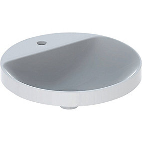 GEBERIT Variform håndvask 480x178mm nedfældning, uden overløb, med keratect glasur, hvid