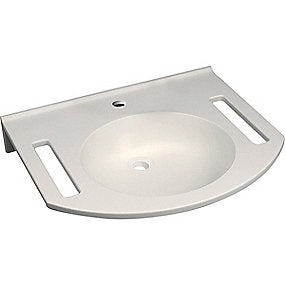 GEBERIT Publica håndvask 600x115x550mm integreret greb, Alpin-hvid