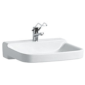 Laufen Proliberty hospitalsvask 650x550mm med hanehul & overløb hvid porcelæn