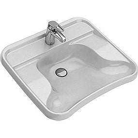 Ifö Care hospitalsvask 660x575x190mm med vipbar bæring hvid