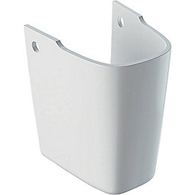 Geberit Renova Compact halvsøjle, hvid halvsøjle, KeraTect halvsøjle, 315x215x237mm halvsøjle, badeværelsessøjle, Geberit søjle.
