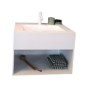 Kriss qube trento håndvask med hylde 70cm