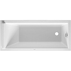 Duravit Starck badekar til indbygning 1600x700mm. Afløb i fodenden