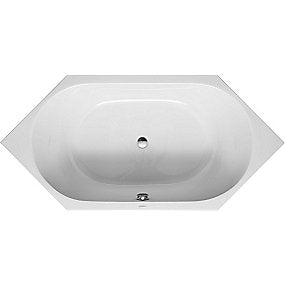Duravit 6-kantet D-Code badekar, 1900x900 mm