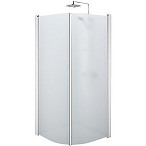 Ifö Space buet dør SBVF 800 . Hvid, profil / frostet glas