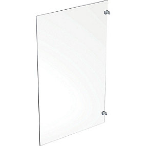 Contura Showerama Art brusevæg, brusekabine væg, 1000x2000 mm brusevæg, sølvfarvet profil, klart glas, brusekabine afskærmning, Contura brusekabine.