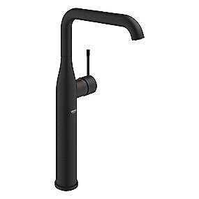 GROHE Essence håndvaskarmatur, håndvaskarmatur, Grohe armatur, phantom sort armatur, XL-Size armatur, etgrebs armatur, Grohe SilkMove, Grohe Water Saving, Grohe Long-Life Shine, VVS.