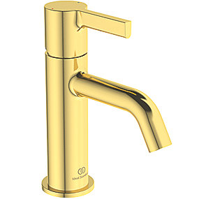 Ideal Standard JOY håndvaskarmatur, håndvaskarmatur, Ideal Standard armatur, børstet guld armatur, uden bundventil, VVS.