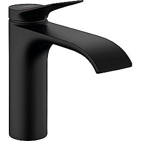 hansgrohe Vivenis håndvaskarmatur, håndvaskarmatur, Hansgrohe armatur, mat sort armatur, CoolStart armatur, uden bundventil, WaterfallStream, VVS.