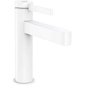 hansgrohe Finoris håndvaskarmatur 110 CoolStart med push-open bundventil, mat hvid