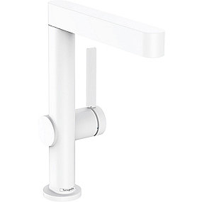 hansgrohe Finoris håndvaskarmatur 230 med svingtud og push-open bundventil, mat hvid