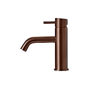 Qtoo d line Håndvaskarmatur J-tud 130mm, 5,7 l/min, Matbørstet PVD Bronze