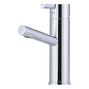 Mora Rexx Håndvaskarmatur, håndvaskarmatur, Mora armatur, krom/sort armatur, bundventil, 100mm fremspring, VVS.