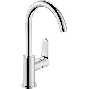 hansgrohe Rebris S 1-grebs håndvaskarmatur 210 med svingtud og løft-op bundventil, krom