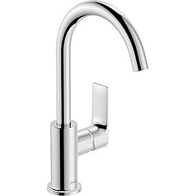 hansgrohe Rebris E 1-grebs håndvaskarmatur 210 med svingtud og løft-op bundventil, krom