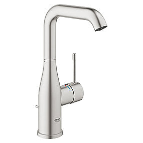 GROHE Essence New håndvaskarmatur, håndvaskarmatur, Grohe armatur, Essence armatur, Supersteel armatur, L-Size armatur, etgrebs armatur, EcoJoy, Aquaguide, VVS.
