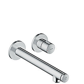 hansgrohe AXOR Uno håndvaskarmatur til væg 2 huls, indbygning med 221mm tud, krom