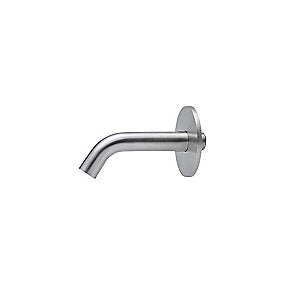Qtoo d line C80 tud med knæk, tud, Qtoo tud, d line tud, børstet tud, 115mm tud, Ø22mm tud, Ø80 roset, AISI 316 rustfrit stål, VVS.