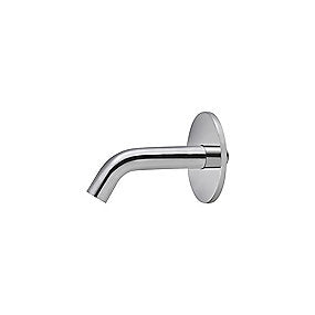 Qtoo d line C90 tud med knæk, tud, Qtoo tud, d line tud, poleret tud, 115mm tud, Ø22mm tud, Ø90 roset, AISI 316 rustfrit stål, VVS.