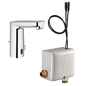GROHE EuroSmart CE håndvaskarmatur berøringsfri 107mm tud/6V med bundventil. Forkromet