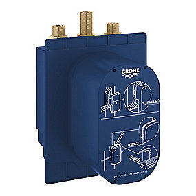 GROHE EuroSmart CE indbygningsenhed, GROHE indbygningsenhed, EuroSmart armatur, indbygningsenhed brus, vægmonteret indbygningsenhed, termostat indbygningsenhed, blå indbygningsenhed, 230V, VVS.