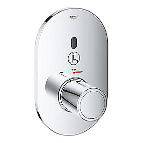 GROHE EuroSmart Cosmopolitan E brusarmatur, GROHE armatur, EuroSmart armatur, Cosmopolitan armatur, infrarød armatur, berøringsfri armatur, termostat armatur, krom armatur, batteri armatur, VVS.