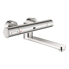 GROHE EuroSmart Cosmopolitan E håndvaskarmatur, GROHE armatur, EuroSmart armatur, Cosmopolitan armatur, infrarød armatur, berøringsfri armatur, termostat armatur, krom armatur, batteri armatur, 280mm tud, VVS.