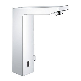 GROHE EuroCube E håndvaskarmatur berøringsfri 189mm tud/6V. Forkromet