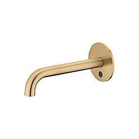 Qtoo d line sensor håndvaskarmatur, Qtoo armatur, d line armatur, berøringsfri armatur, PVD messing armatur, vægmonteret armatur, 190mm tud, VVS.