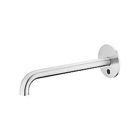Qtoo d line sensor håndvaskarmatur, Qtoo armatur, d line armatur, berøringsfri armatur, rustfrit stål armatur, vægmonteret armatur, 250mm tud, VVS.