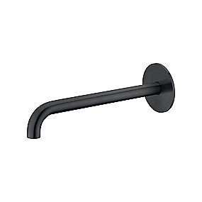 Qtoo d line sensor håndvaskarmatur, Qtoo armatur, d line armatur, berøringsfri armatur, PVD charcoal armatur, vægmonteret armatur, 250mm tud, VVS.