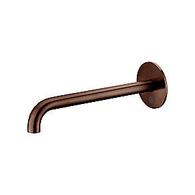 Qtoo d line Sensor Håndvaskarmatur indbygningssæt, 250mm L-tud Matbørstet PVD Bronze, Husk flexbox 704342900