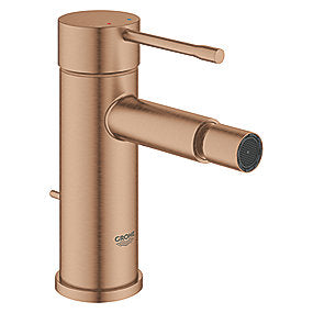GROHE Essence New bidetarmatur, Essence New, Bidetarmatur, Børstet Warm Sunset armatur, 1-grebs armatur, Keramisk kartouche, Grohe StarLight, Grohe QuickFix, Grohe, VVS.