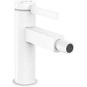 hansgrohe Finoris bidetarmatur med push-open bundventil, mat hvid