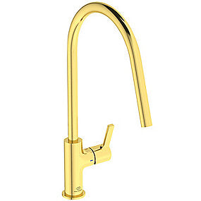 Ideal Standard GUSTO køkkenarmatur, Gusto, Køkkenarmatur, Børstet guld armatur, EasyFix+, Ideal Standard, VVS.