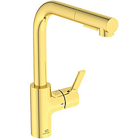 Ideal Standard GUSTO køkkenarmatur, Gusto, Køkkenarmatur, Børstet guld armatur, Udtræk, EasyFix+, Ideal Standard, VVS.