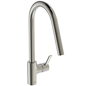 Ideal Standard GUSTO køkkenarmatur, Gusto, Køkkenarmatur, Silver Storm armatur, Udtræk, EasyFix+, Ideal Standard, VVS.