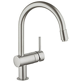 GROHE Minta køkkenarmatur med udtrækstud. I supersteel. C tud