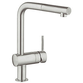 GROHE Minta Etgrebs køkkenarmatur. Med udtræk. Supersteel. L-Tud