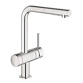 GROHE Minta Køkkenarmatur, Minta, Køkkenarmatur, Krom armatur, L-tud, udtræk, afspærring, GROHE, VVS.