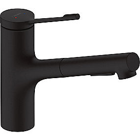 hansgrohe Zesis Lean M34 køkkenarmatur 150, med udtræksbruser, 2jet mat sort