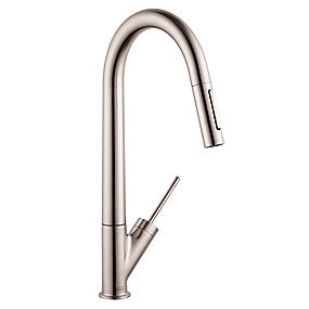 hansgrohe AXOR Starck køkkenarmatur med udtrækstud og svingtud.