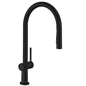 hansgrohe Talis M54 køkkenarmatur 210 2jet, med udtræk, mat sort. C-tud