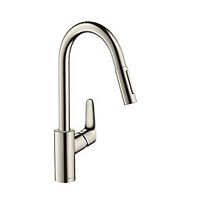 hansgrohe Focus køkkenarmatur med udtrækstud. Rustfri