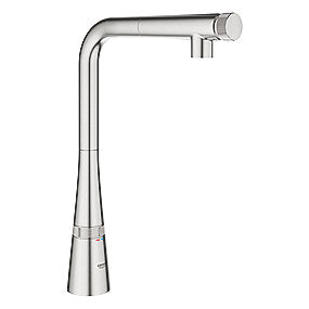 GROHE Zedra Smart Control køkkenarmatur med udtrækstud, GROHE Zero bly- og nikkelfri, supersteel