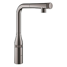 GROHE Essence Smart Control køkkenarmatur L-tud udtræksmousseur, GROHE Zero, hard graphite